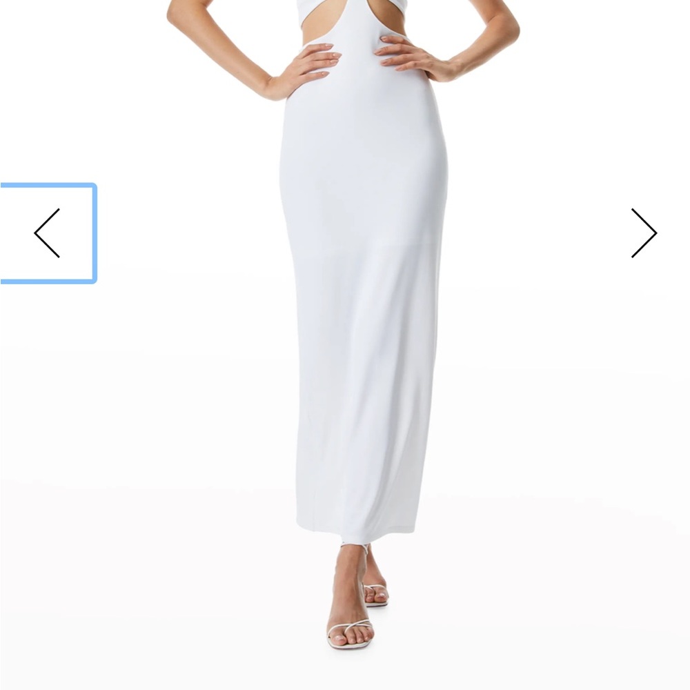 Alice and Olivia white Havana Cut out jersey maxi dress Size 0